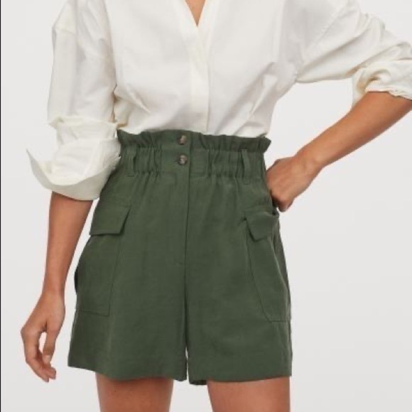 H&M paper-bag tan shorts - Picture 3 of 9